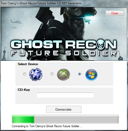 Ghost Recon Future Soldier Key Generator